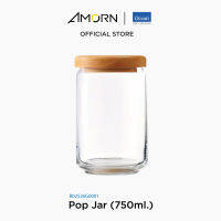 AMORN - (Ocean)  B02526G0001 Pop jar wooden lid - ขวดโหลป๊อปจา ขวดโหลป๊อปจาวูเด้น  ขวดโอเชี่ยนกลาส  750 ml.