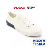 Bata บาจา ยี่ห้อ North Star รองเท้าผ้าใบแบบผูกเชือก รองเท้าผ้าใบแฟชั่น สนีกเกอร์ สำหรับผู้ชาย สีขาว รหัส 8201067