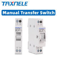 1P 63A MTS Dual Power Manual Transfer Isolating Switch Interlock Circuit Breaker 230V 400V Modular Changeover Switch