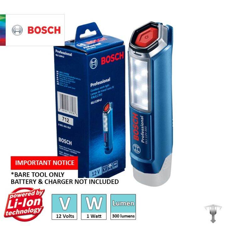 Bosch GLI 120Li Professional 12 V Cordless Work Light (Bare Tool