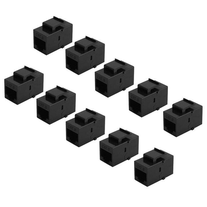 10Pcs RJ45 Connector Keystone Jack Cat6 Extension Coupler