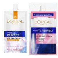 LOREAL WHITE PERFECT ลอรีอัล ไวท์ เพอร์เฟ็คท์ เซรั่มครีม SPF17 PA++ / สลีปปิ้งมาส์ก 7 มล. *กล่อง6ซอง* [[แบบซอง]]