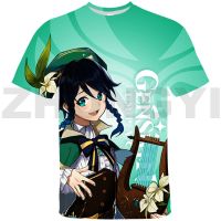 3D Cartoon Genshin Impact Tshirt Women Kawaii Tops Tee T-shirt Teenager Anime Streetwear Harajuku Graphic Female T Shirt Kids