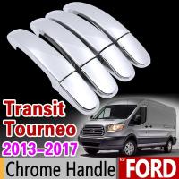 สำหรับ Ford Transit ชุดฝาครอบมือจับโครเมี่ยม Mk4 Tourneo สำหรับแต่งรถสติ๊กเกอร์ตกแต่งรถยนต์4dr