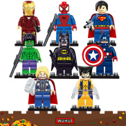 WUHUI 8 CÁI Marvel Super Heroes Avengers Hình Đồ chơi Bộ xây dựng Đồ chơi