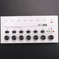 6 Channels Audio Mixer Mini Stereo Mixer Professional Sound Mixer 6.35MM Low-Noise USB Mixer for Recording Studio