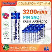 Pin sạc AA bộ pin 4 sạc AA 3200mah 3000mah 2700mah 1200mah Doublepow