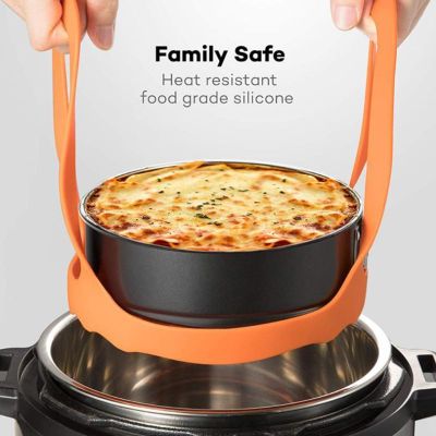 Pressure Cooker Sling Steamer Silicone Bakeware Lifter Instant Pot Accessories for 6 Qt/8 Qt Anti-scalding Egg Steamer Rack