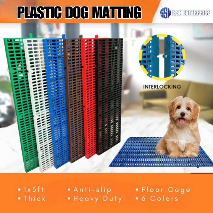 Dog Pet Cage Plastic Dog Matting 1X3 FT ANTI SLIP HEAVY DUTY PLASTIC