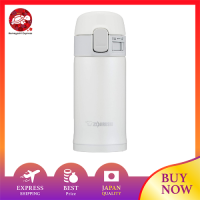 Zojirushi SM-PC20-WA กระบอกน้ำ,สแตนเลส,ดื่มโดยตรง,6.8 Floz (200 Ml), One-Touch เปิดชนิดสีขาว