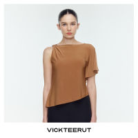 VICKTEERUT (ราคาปกติ 8,350-.) Re-Edition One Shoulder Blouse with Buckle Deatail เสื้อไหล่เดียว ตกแต่งตัวเข็มขัด