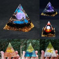 [VIVI decorations] หินธรรมชาติ Orgonite พีระมิดคริสตัล Orgone Energy Generator Healing Reiki Chakra การทำสมาธิโต๊ะเครื่องประดับงานฝีมือสำหรับ Home