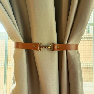 1Pc Curtain Tie Backs Leather Nordic Curtain Holder Clip Buckle Curtain Straps Tie Decorative Accessories for Living Room