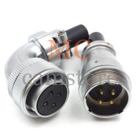 ∏✻▼ WEIPU WS28 Serias 4 Pin Aviation Connector 25A 500V Angle Female Plug Industrial In-line Docking Male Socket Solder