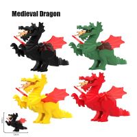 MOC Creative Medieval Dragon action Figures Model Building Blocks Bricks Collection DIY Fun Brinquedos Toys For Children gifts