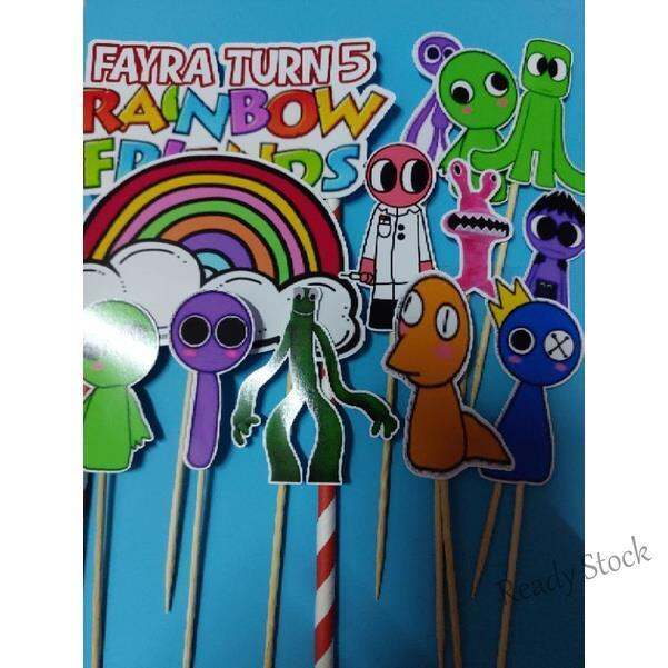 hot sale】 卐۩▩ C07 Rainbow Friends Cake Topper 002