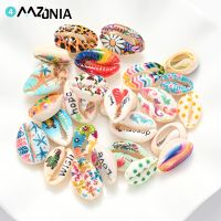 10/20/40Pcs Mix Color Painted Natural Sea Shells Conch Beads For Sandy Beach Jewelry Making DIY Necklace Bracelet Accessories