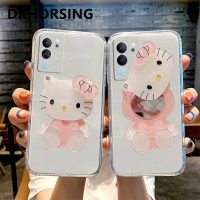 DKHORSING เคสนุ่มบางพิเศษสำหรับ VIVO V29 V27 V25 Pro V23 V23E V25e V27E V21 V21E 4G 5G ซิลิโคนตัวปกป้องกล้องถ่ายรูปเคสโทรศัพท์นิ่ม Vivo V29 5G น่ารักแมว KT Makemirror เคสโปร่งใส VIVOV27 Pro 2023