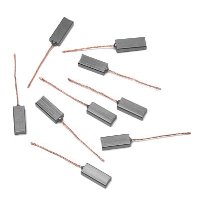10 pcs 4.5 x 6.5 x 20mm Carbon Brushes Wire Leads Generator Generic Electric Motor Brush Replacemen Hand Tools Leads Generator Rotary Tool Parts Acces