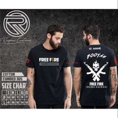 Freefire battlegrounds เสื้อยืด - ฟรีชื่อตัวเอง