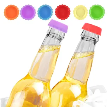 24 PCS Silicone Rubber Bottle Caps, Reusable Beer Caps for Home Brewing Beer,  Soft Drink, Wine Bottle, Beer Bottle, Soda Bottles Kitchen Gadgets 
