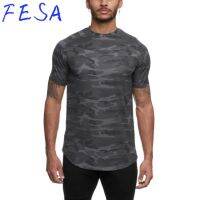 FESA Men S Sports T-Shirt Gym High Elasticity Round Neck Training Quick-Drying Lelaki T-Shirt Breathable Short Sleeve Top