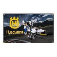 90X150cm Husqvarnas Sweden Racing Flag Banner  Decoration FLAGCORE  Power Points  Switches Savers