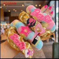 KONSIRAN สีทึบทึบ ตุ๊กตาบาร์บี้ scrunchie อีลาสติก แฟชั่นสำหรับผู้หญิง ยางรัดผม ที่มัดผม อุปกรณ์เสริมผม เชือกมัดผม สำหรับผู้หญิง