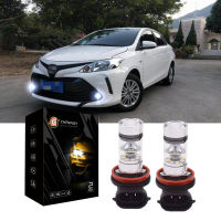 Accessories รับประกัน1ปีสำหรับโตโยต้า VIOS 2014 - 2018 - 2PC 6000K White LED ไฟตัดหมอกหลอดไฟ Beam อุปกรณ์เสริม