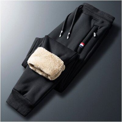 กางเกงมีขนแฟชั่นผู้ชายอย่างหนา,ใหม่กางเกงผู้ชายกันลมกันหนาวหิมะขนาดใหญ่ถึงรักษาความอบอุ่นกางเกงกโป่งพอง