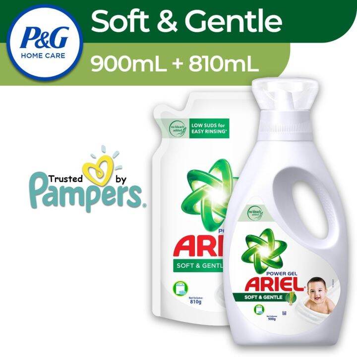 COD Ariel Liquid Detergent Soft and Gentle 900mL 810mL Refill Lazada PH