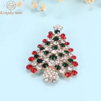 TKNUS Inlay Special Gift Christmas Tree Brooch Crystal Rhinestone Brooch Pin Jewelry Gifts Christmas Tree Brooch