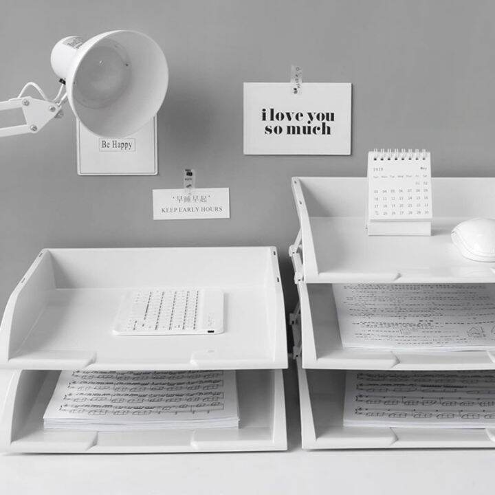 《Tuantuan stationery》2/3 Tier Stackable Desktop Document Rack Letter