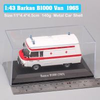 【Be worth】 Fashions King 1:43 Atlas เก่า VEB Barkas B1000 SMH3 1965 1965รถมินิบัสรถพยาบาลโบราณรถโมเดล Diecast ของเล่นยานพาหนะ