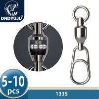 DNDYUJU 5 To 10X Fishing Bearing Rolling Swivels Stainless Steel Oval Split Rings Hooked Snap Fishing Lure Connector Accessories