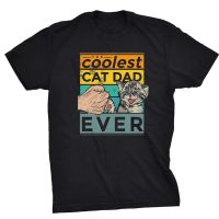 Cosmic Cotton Coolest Cat Dad Ever T Cool Cat Print Cotton Men Tshirt Cool Cool Tshirt Men Tee Shirts