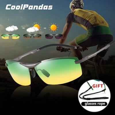 Coolpandas แว่นตาโฟโตโครมิคการขี่จักรยานแว่นกันแดดโพลาไรซ์สำหรับผู้ชาย,กีฬาขี่ผู้หญิง Gafas Ciclismo Hombre