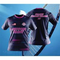 (READY STOCK ) 2023 New ！Jersey Design baju lelaki Mens and womens Comfortable permeable gas three colors T-shirts  Badminton breathable jersey sublimation 【Free custom name】