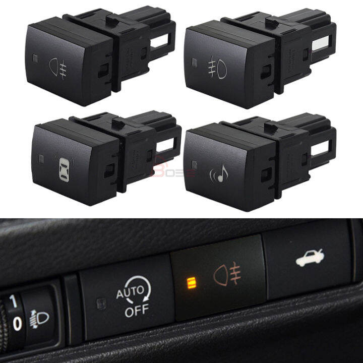 Car Front Rear Fog Light Radar Parking Sensor Music Button Switch with