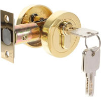 ล็อคประตู Deadbolt Entry Set Entrance Locks Knob Key External Bolt Interior Single Front Dead Black Cylinder Round Doors Inside888