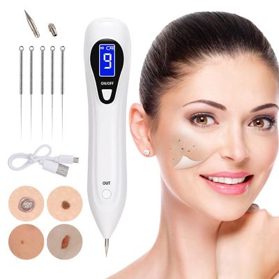 9 Level Laser Mole Removal Pen LCD Tattoo Wart Tag Removal Pen Dark Spot Freckle Remover Electric Set Skin Care Tool Beauty Care