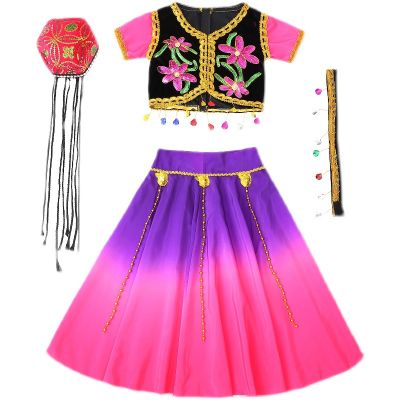 เสื้อผ้าเต้นรำสำหรับเด็ก Liuyi Xiaoxiao Guli เสื้อผ้าเต้นรำซินเจียงสไตล์ตะวันตกเสื้อผ้าเต้นรำอุยกูร์ขายส่ง