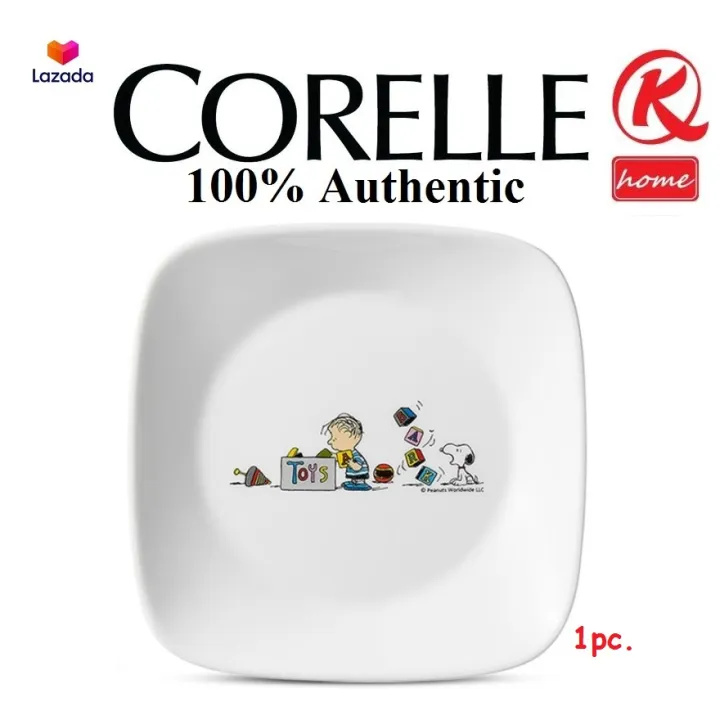 CORELLE Square Bread & Butter Plate 16.6cm (1pc.) Snoopy The Home