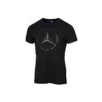 เสื้อยืดแขนสั้นคอกลมMercedes-Benz เสื้อคอกลม สำหรับสุภาพบุรุษ สีดำ วัสดุฝ้าย 95% และอีลาสเตน 5%Cotton 100%  [S-5XL]