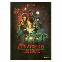 【H139】Stranger Things Season 1 Retro Kraft Paper Poster Bar Cafe Decorative Painting