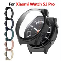 ✚ Etui ochronne na ekran ze szkła do zegarka Xiaomi S1 Pro Smartwatch PC twarde etui ochronne na zderzak akcesoria