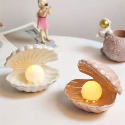 High-Quality Ceramic Lamp Night Light For Bedroom European Style Bedside Lamp Shell Light Ceramic Night Light