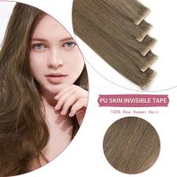 Neitsi Invisible Tape In Remy Hair Extensions Natural Straight Human Hair 16" 20" 24" Seamless Adhesives PU Skin Tape Weft