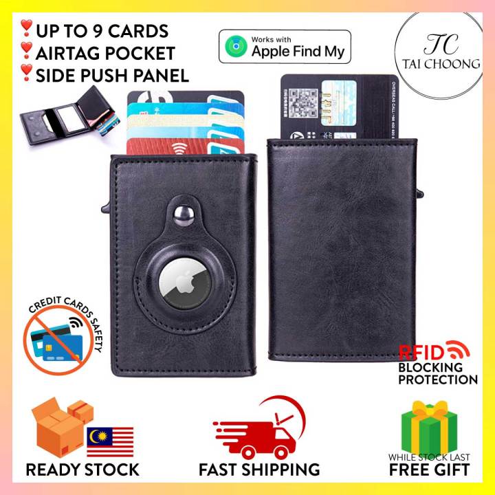 TC BW-038 Side Push Magnet Closure Card Holder With Apple AirTag