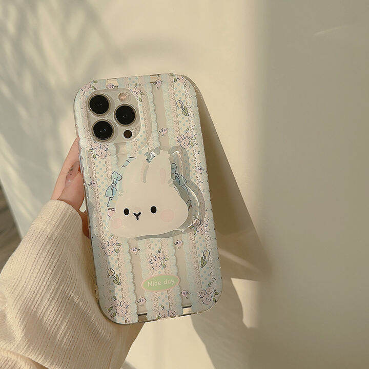 ekcam-เคสไอโฟน-มีขาตั้ง-ลายกระต่าย-น่ารักหรูๆ-สวยๆ-น่ารัก-เคสขนนุ่ม-14-13-12-11-pro-promax-pro-max-14pro-13pro-12pro-11pro-เคสใสกันกระแทก-เคสกันกระแทกกล้อง